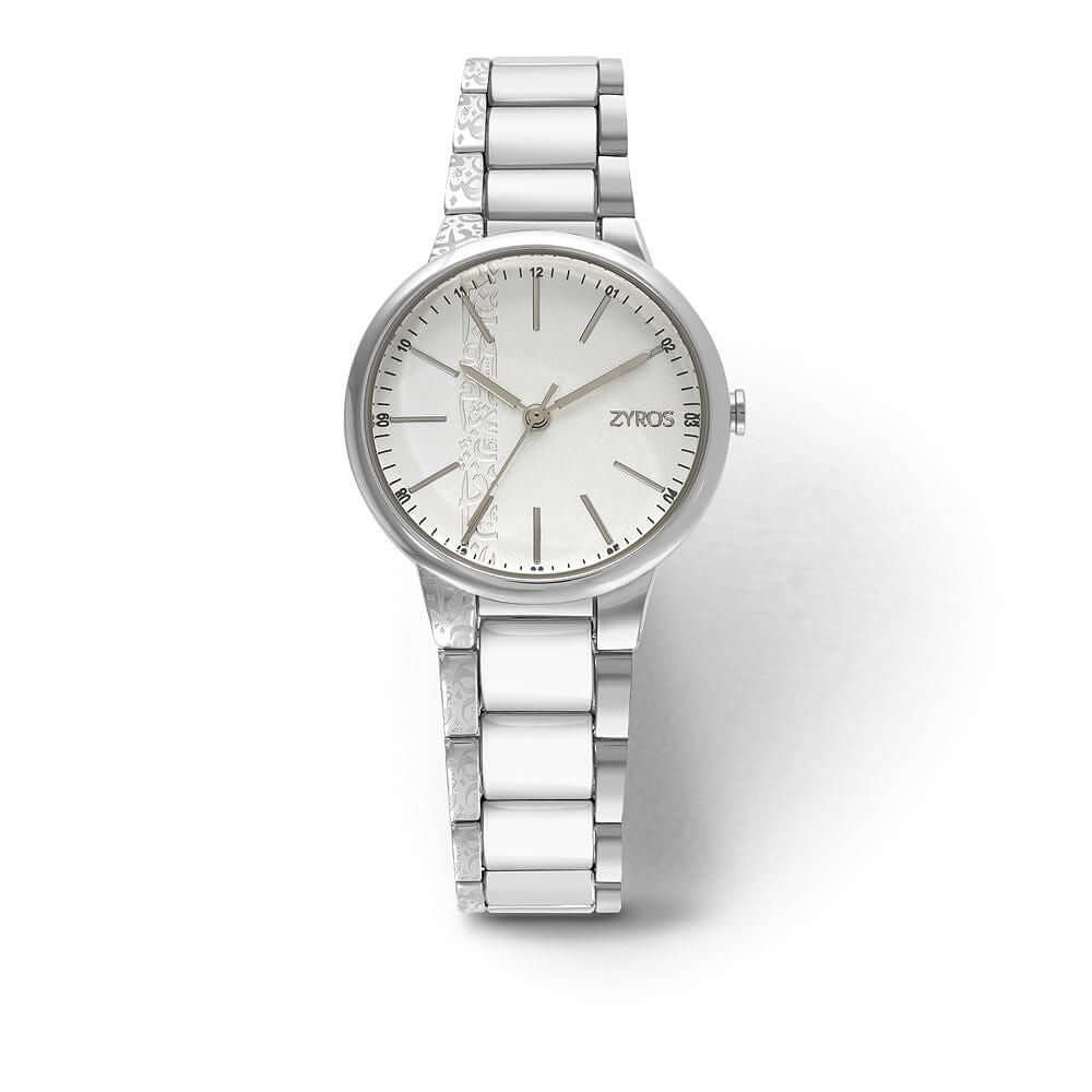 ساعه زايروس اطقم ساعات متوفر 4 لون فضي