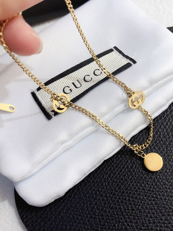 خلخال قوتشي ذهبية لوقو خلاخل gucci