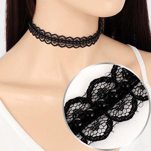 عقد شيفون أسود سلسال متوفر 1 لون