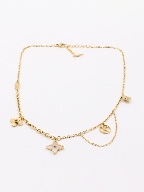 سلسال لويس فيتون ستنلس ستيل سلسال louis vuitton ذهبي