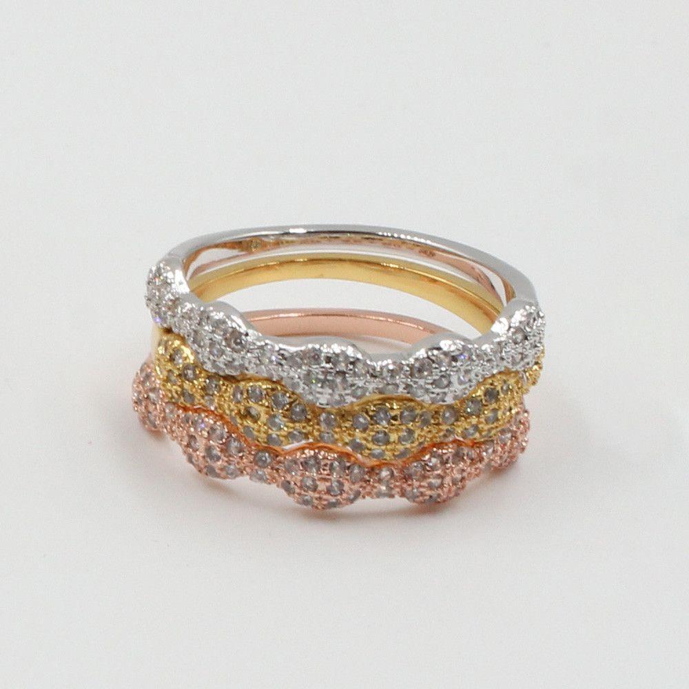 طقم اسواره و خواتم ملونه زركون خواتم متوفر 3 لون