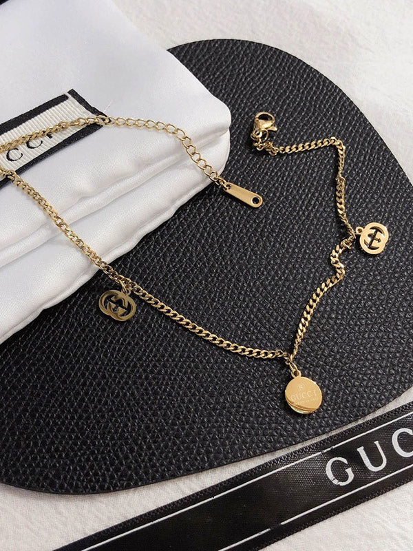 خلخال قوتشي ذهبية لوقو خلاخل gucci