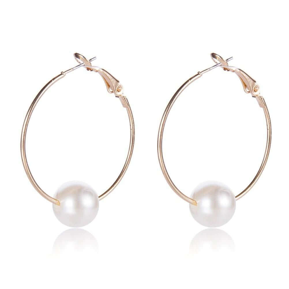 حلق دائري لولو حلق متوفر 1 لون ذهبي