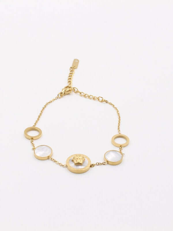 اسوارة فيرساتشي شيل ملون اسواره versace ابيض ذهبي