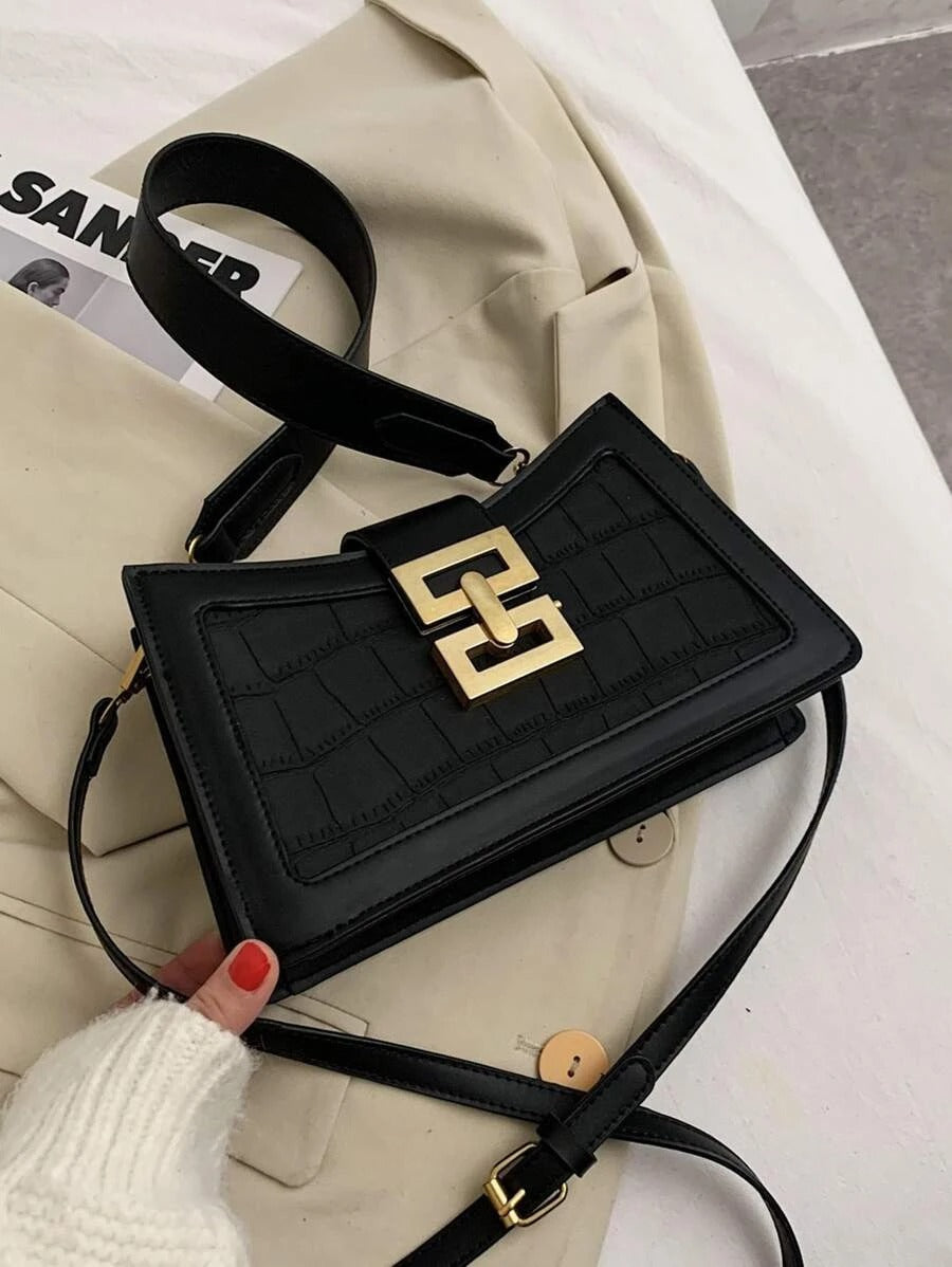 حقيبة باجيت جلد شنط وحقائب شنط اسود