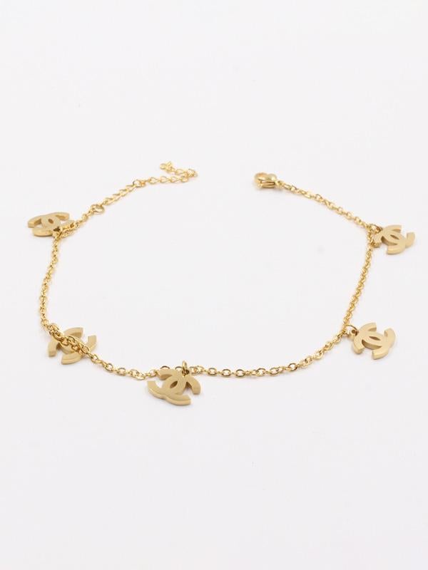 خلخال شانيل خلاخل chanel ذهبي