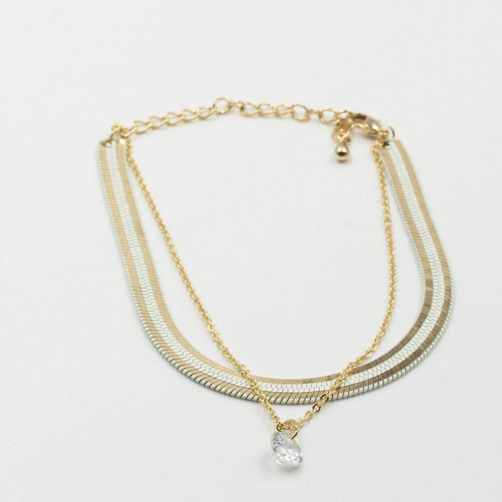 اسواره سنيك دبل لاين اسواره متوفر 4 لون ابيض ذهبي