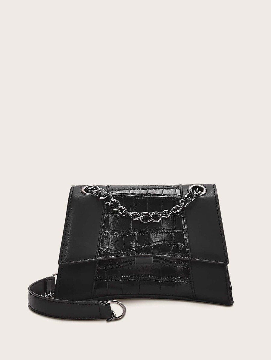 شنطة انيقة سوداء جلد تمساح شنط وحقائب شنط اسود