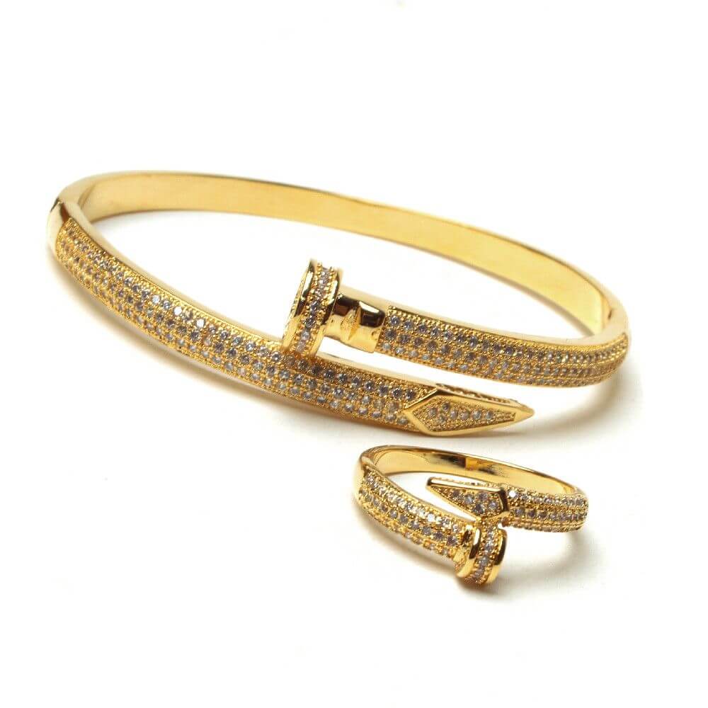 اسواره كارتير المسمار مع خاتم اسواره CARTIER ذهبي 6