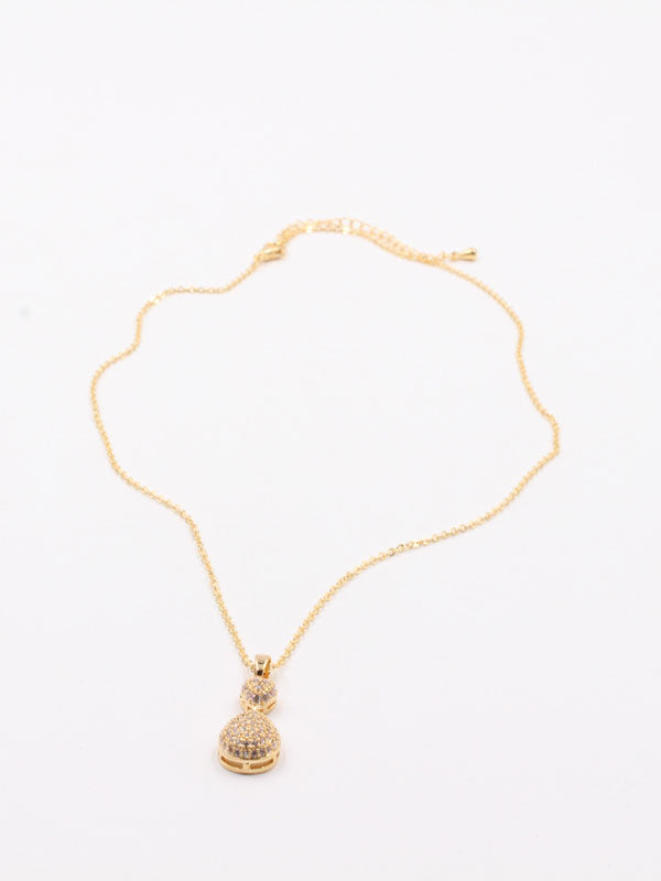 سلسال دمعتين صغيره زركون سلسال Jewel ذهبي