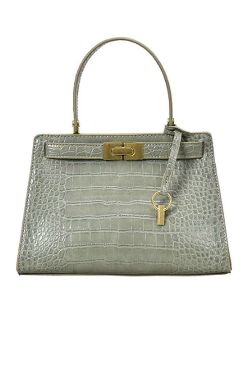 حقيبة جلديه انيقة متوسطة الحجم شنط وحقائب شنط اخضر