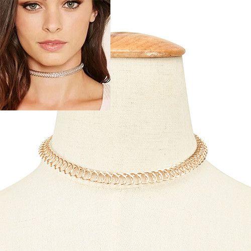 عقد معدني سلسال متوفر 2 لون