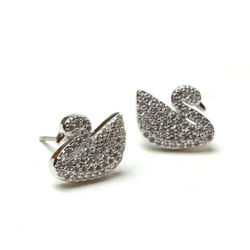 حلق وزه ناعم زركون حلق متوفر 2 لون فضي