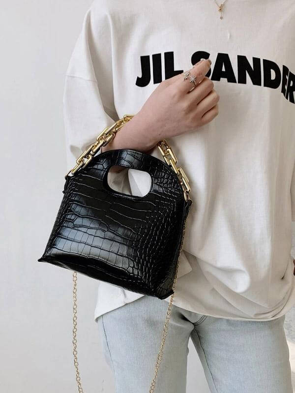 حقيبة بنقش جلد تمساح شنط وحقائب شنط