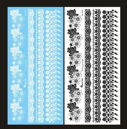 تاتو اسود وابيض ورود وفراشات تاتوو متوفر 1 موديل