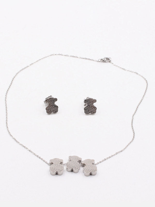 طقم توس فضي اطقم دبدوب فضي