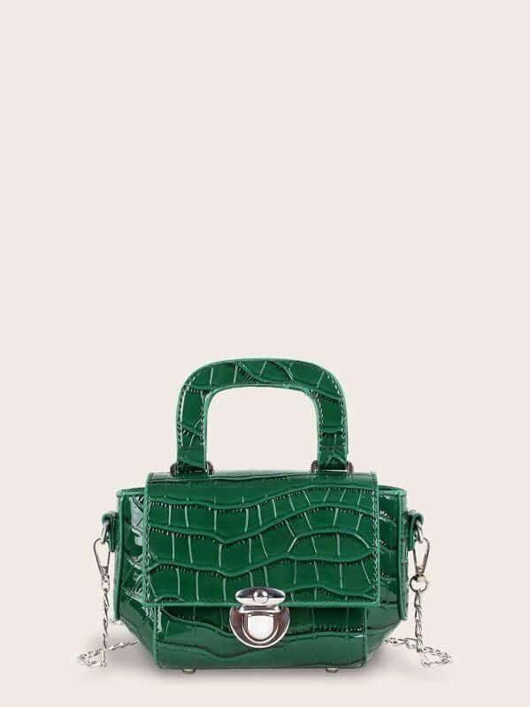 حقيبة كتف خضراء جلد السلحفاة شنط وحقائب شنط اخضر