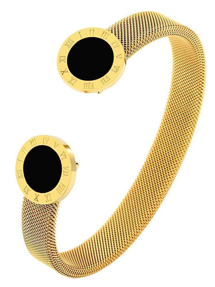 اسوارة بولقري مدور اسود اسواره متوفر 1 لون ذهبي