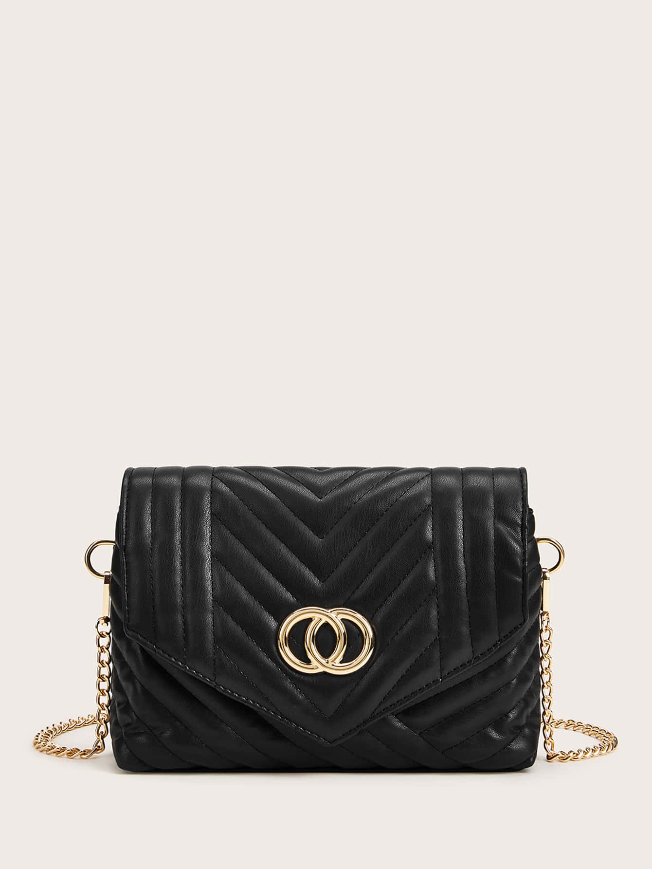 شنطة انيقة حلقات وحزام ذهبي شنط وحقائب شنط اسود