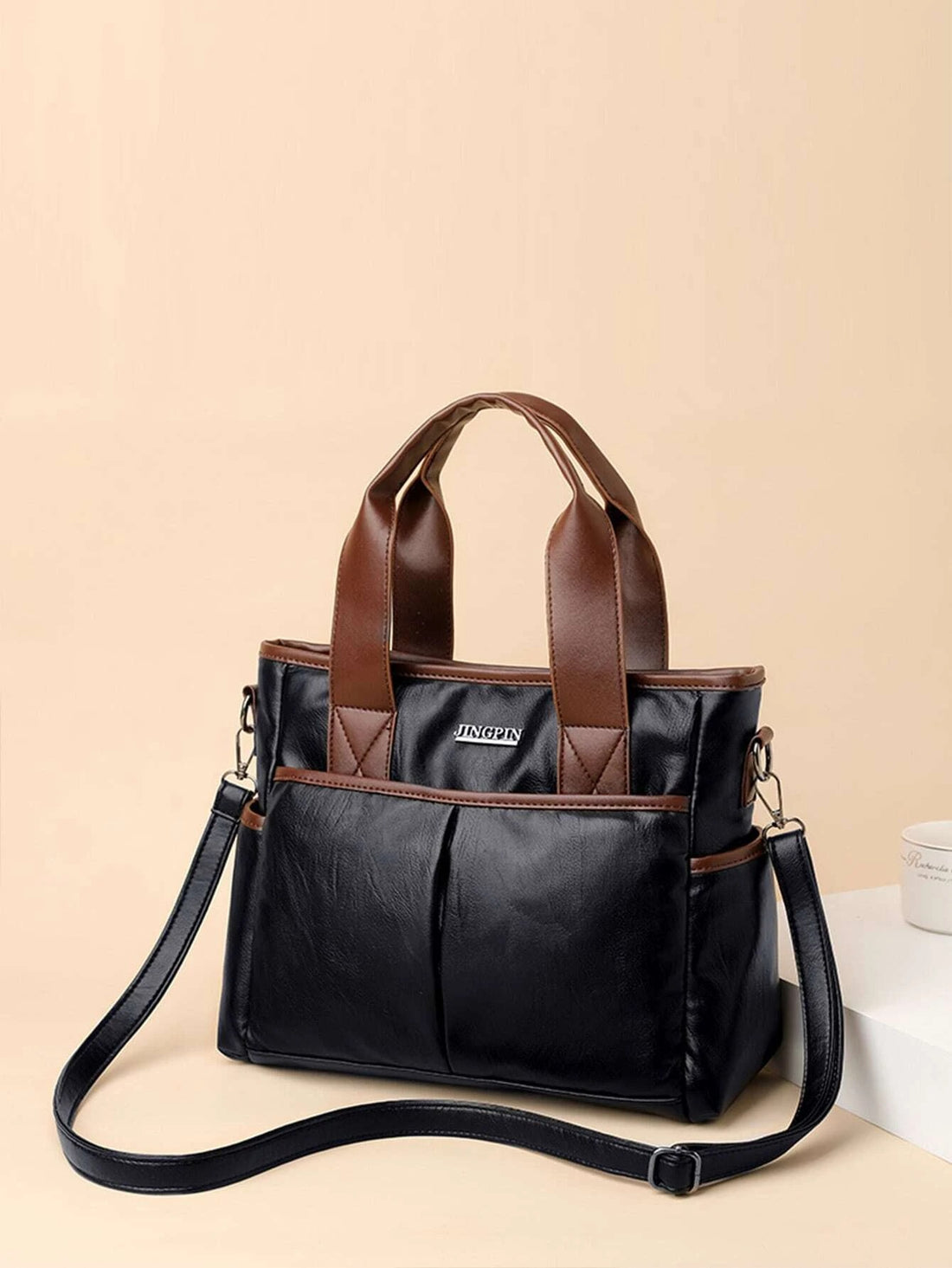 حقيبة يد ذات جيوب كبيره شنط وحقائب شنط اسود