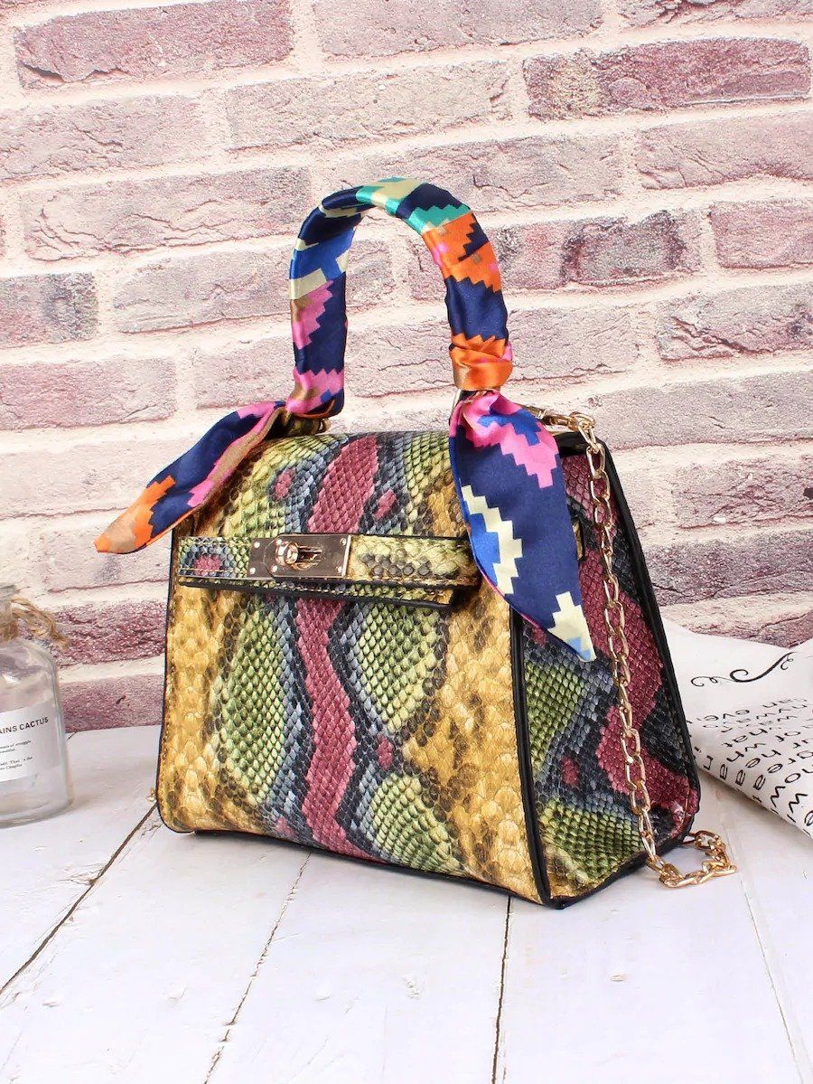 شنطة جلد تمساح ملون شنط وحقائب شنط