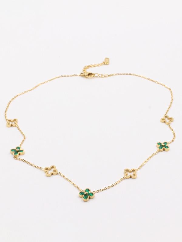 سلسال تشوكر فان كليف ملون سلسال van cleef اخضر