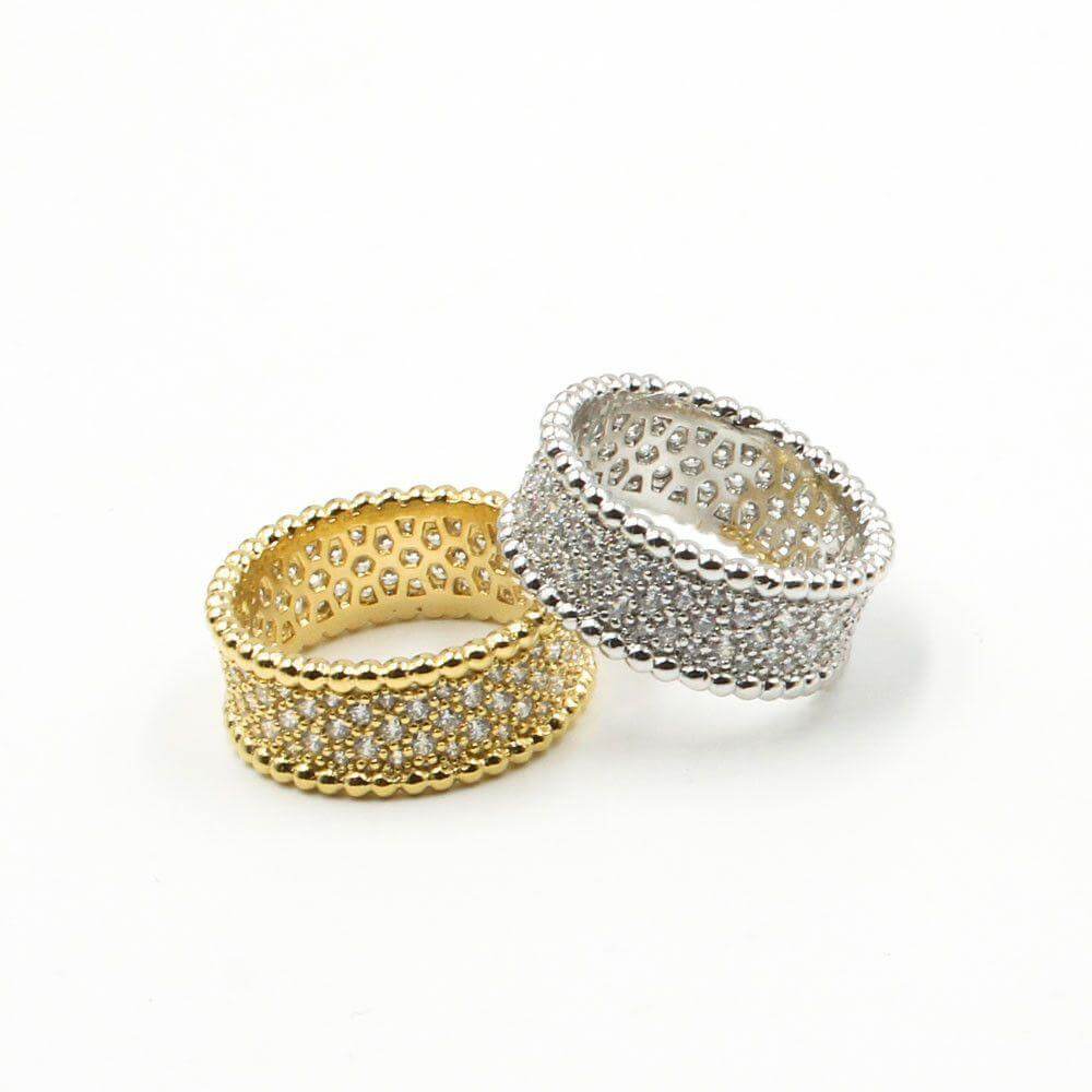 دبله الفان كليف زركون خواتم متوفر 2 لون