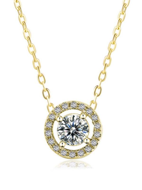 سلسال مدور بفصوص زركون سلسال متوفر 2 لون ذهبي