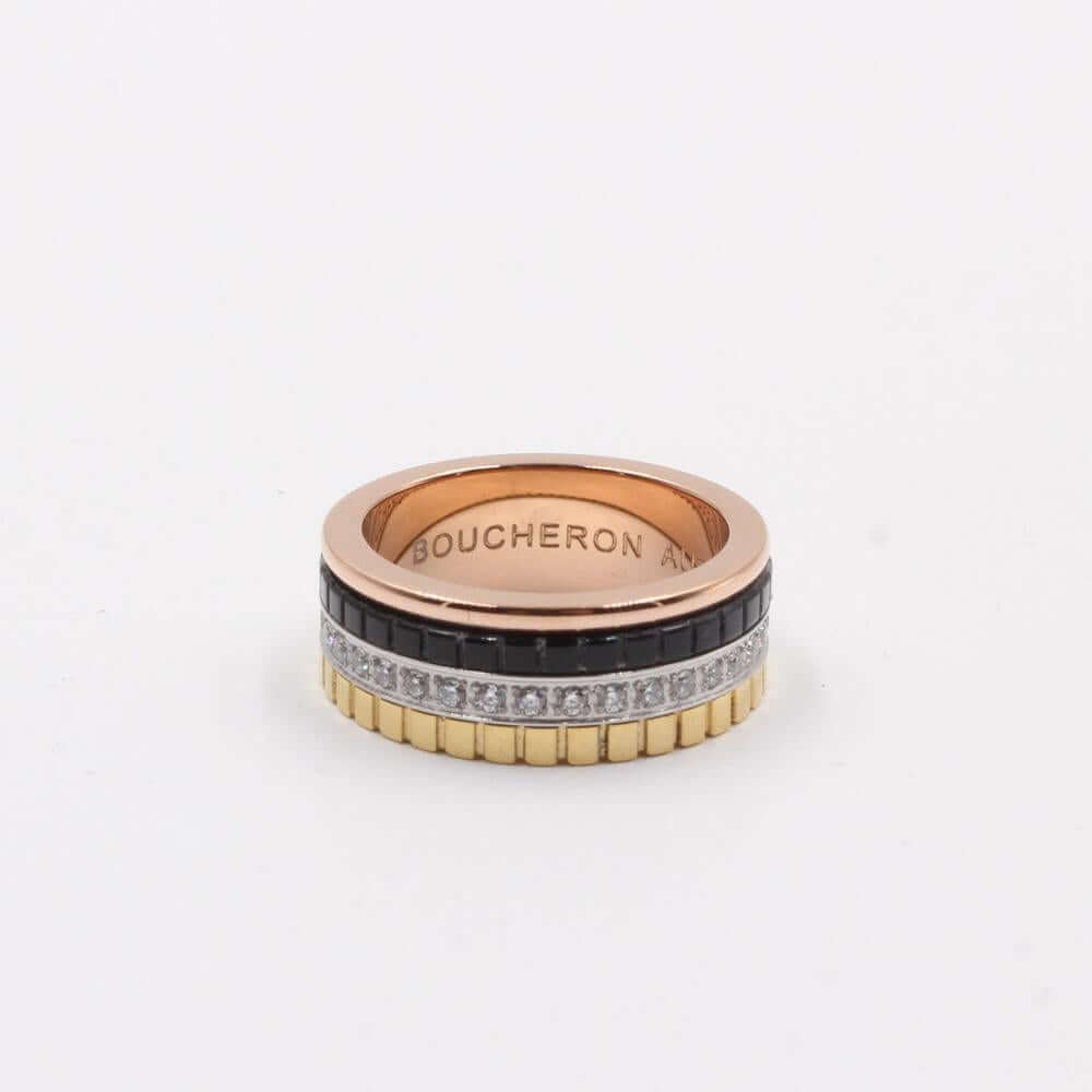 خاتم بوشرون سيراميك خواتم متوفر 3 لون اسود ذهبي 6