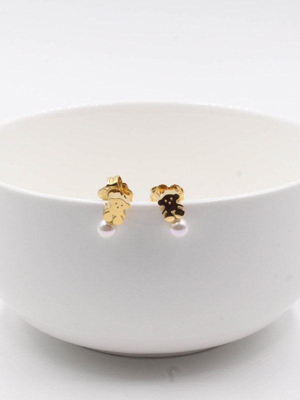 حلق توس لولو صغير حلق دبدوب ذهبي