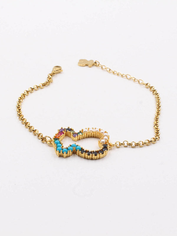 اساور توس زركون ولولو ملون اسواره دبدوب ذهبي