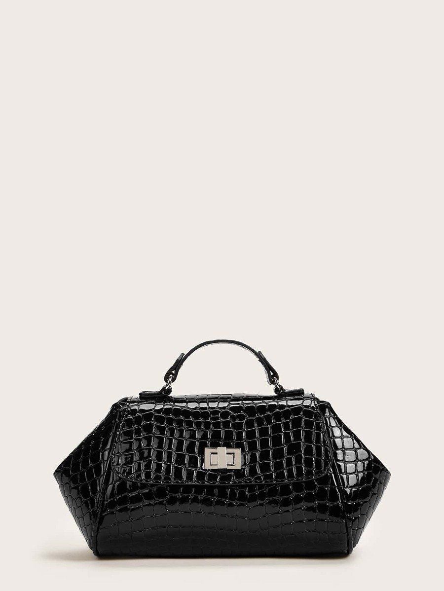 شنطة جلد تمساح اسود شنط وحقائب شنط اسود