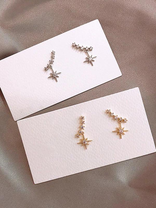 حلق نجمة الثلج حلق متوفر 2 لون