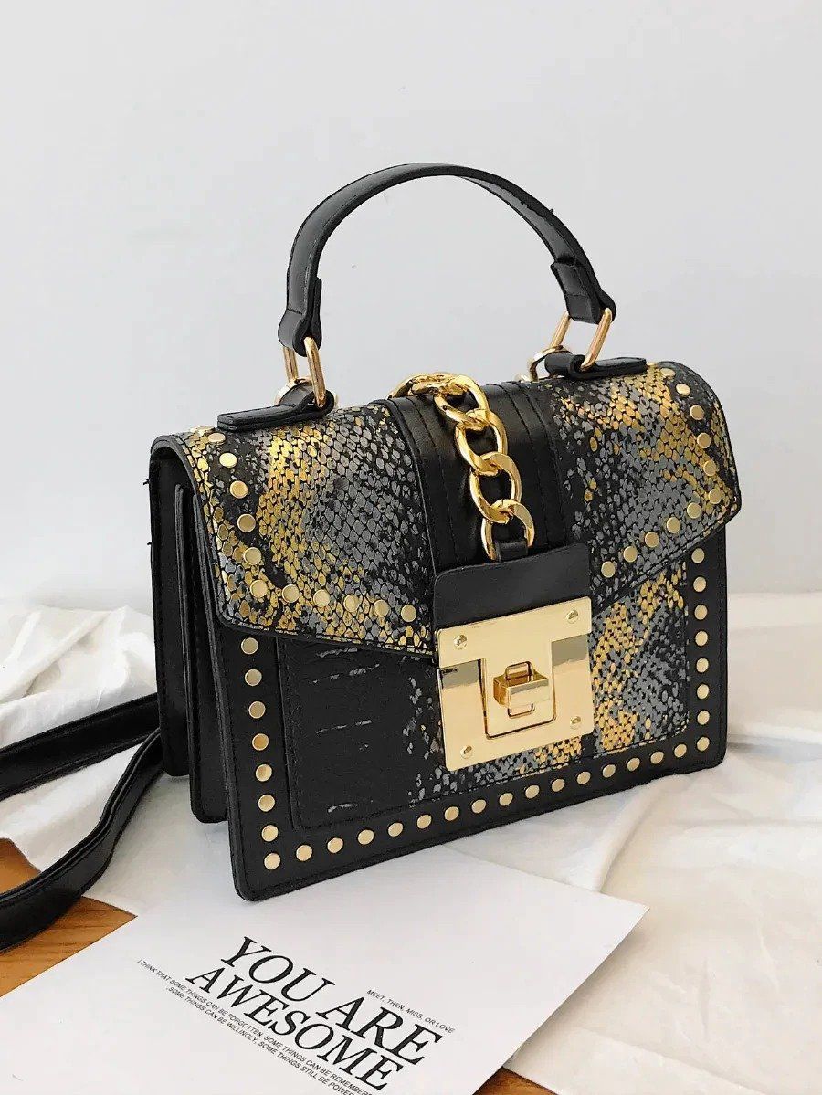 شنطة قولدن جلد ثعبان شنط وحقائب شنط