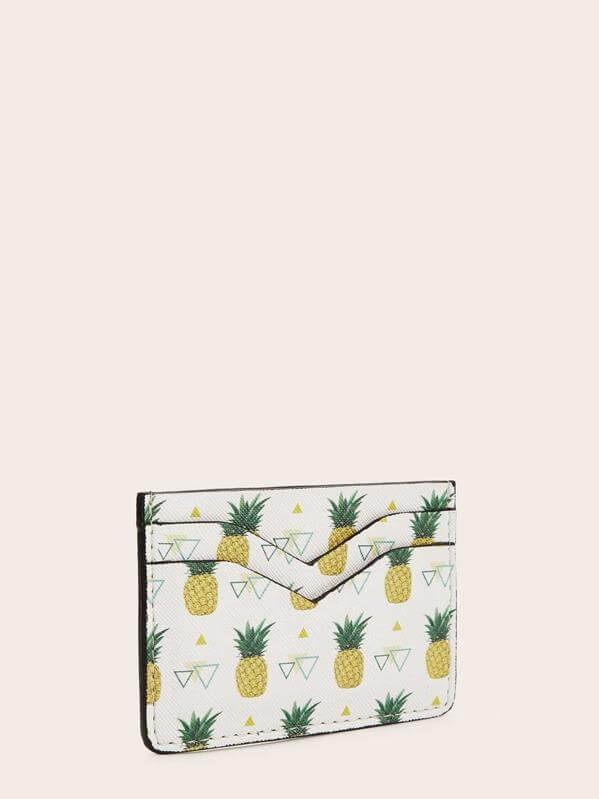 حامل كروت بطبعة اناناس محافظ بوك ابيض