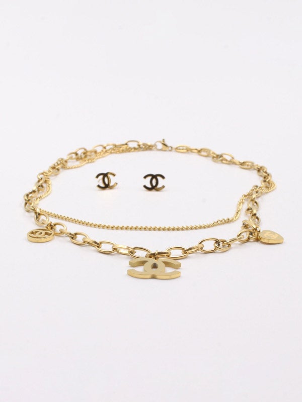 طقم شانيل طبقتين اطقم chanel