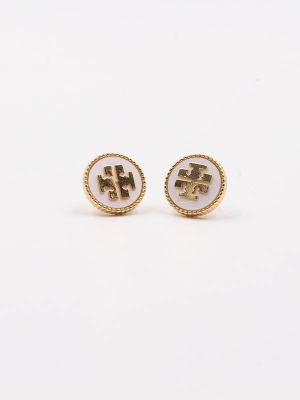 حلق توري بورش حلق tory burch ابيض ذهبي