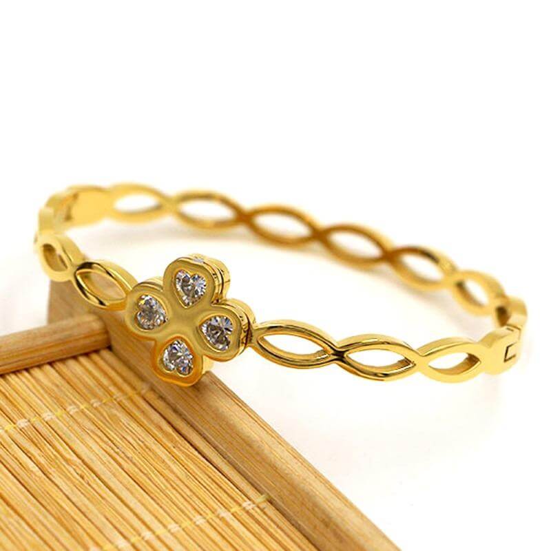 اسوارة فان كليف زركون بانقل اسواره van cleef ذهبي