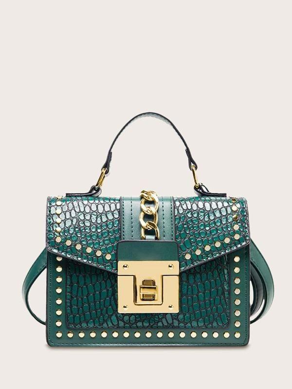 شنطة قولدن جلد ثعبان شنط وحقائب شنط اخضر