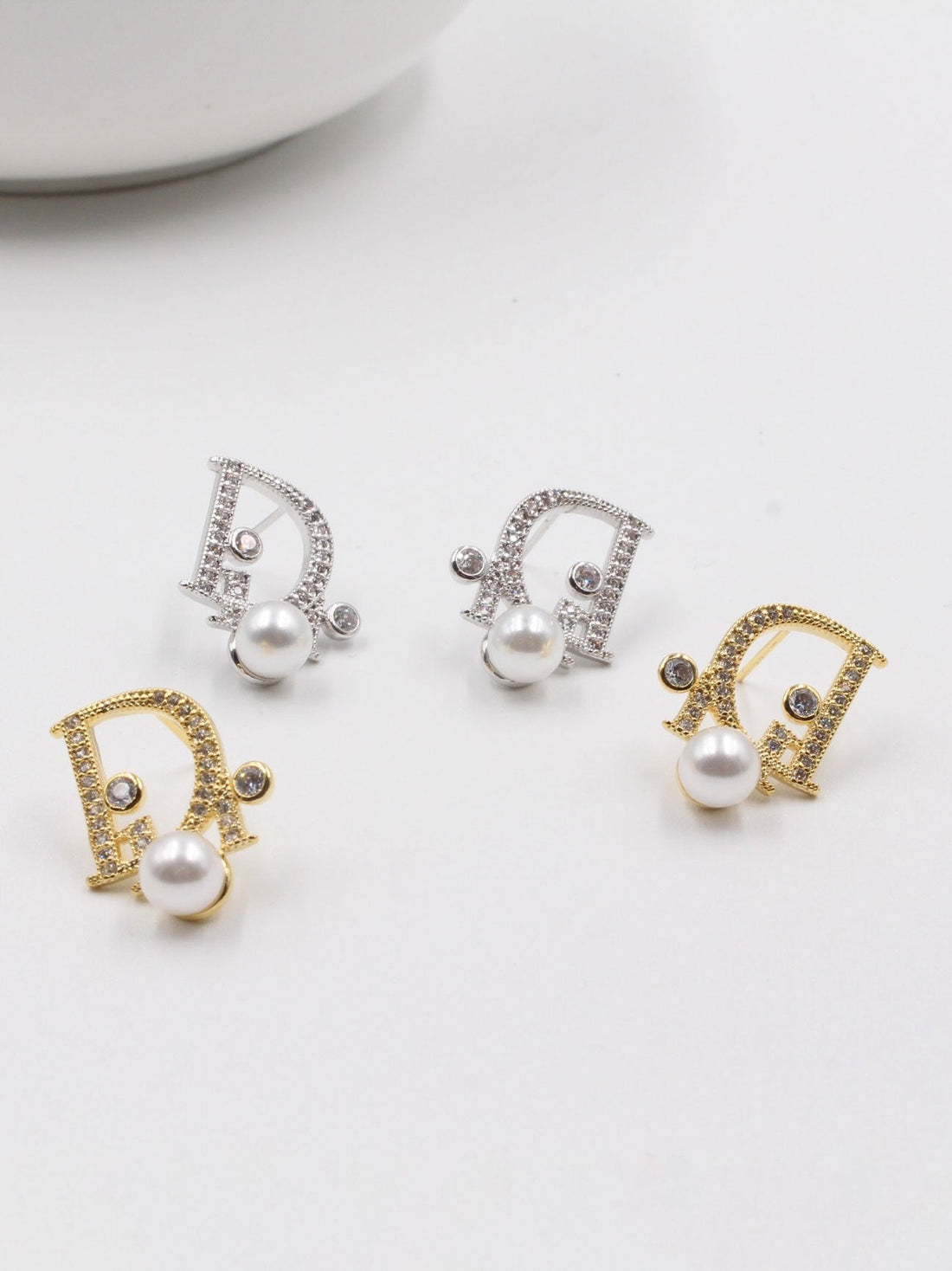 حلق ديور زركون ولولو حلق dior