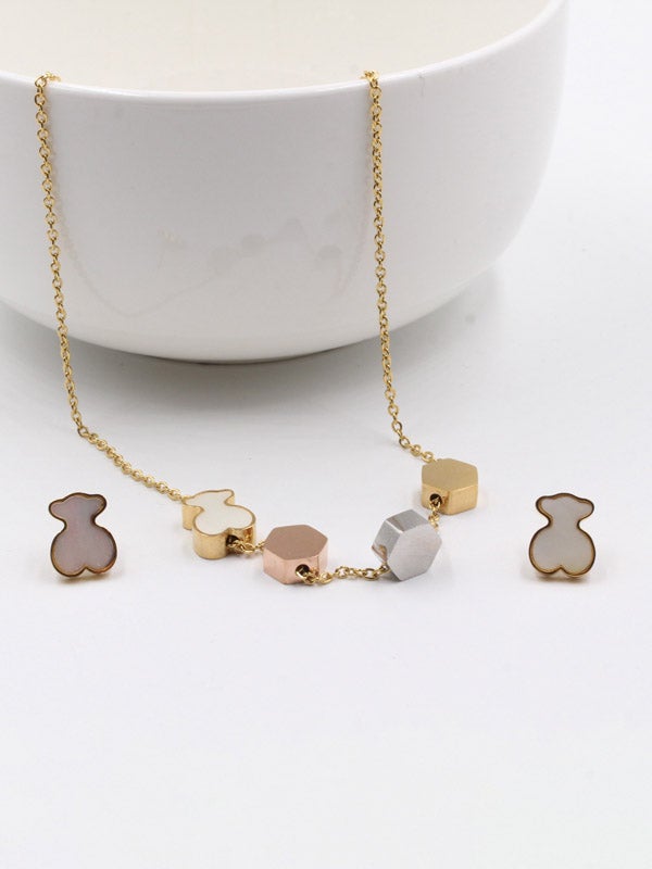 طقم توس شيل وايت شيل اطقم دبدوب ذهبي