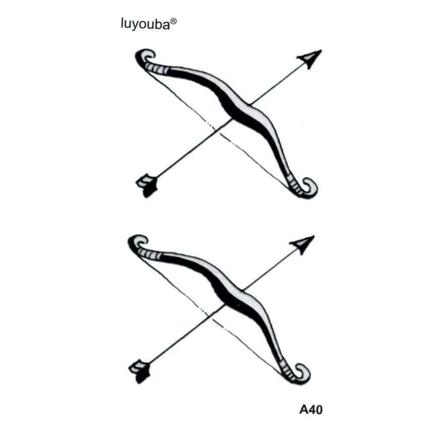 تاتوو برج القوس تاتوو متوفر 1 لون اسود