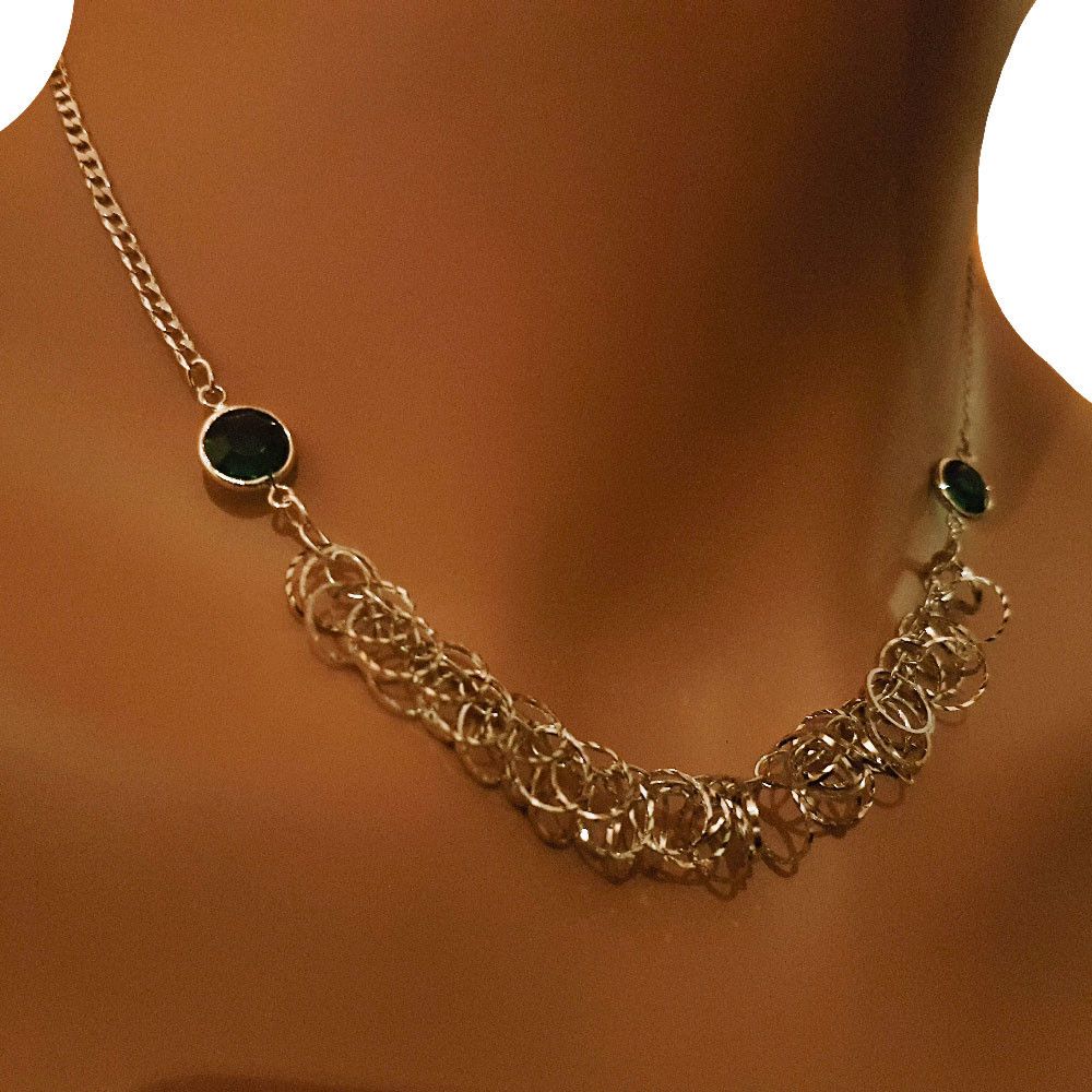 سلسال غجري بفصوص ملونه سلسال متوفر 8 لون