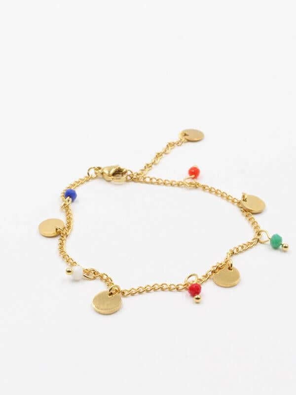 اسواره ملونه ناعمه اسواره متوفر 2 لون ذهبي