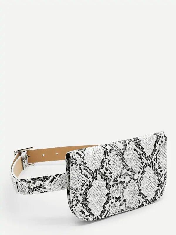 شنطة جلد ثعبان بحزام للخصر شنط وحقائب شنط