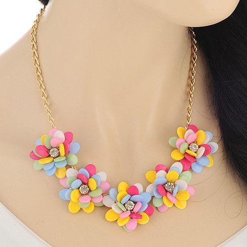 عقد ملون ذهبي سلسال متوفر 1 لون