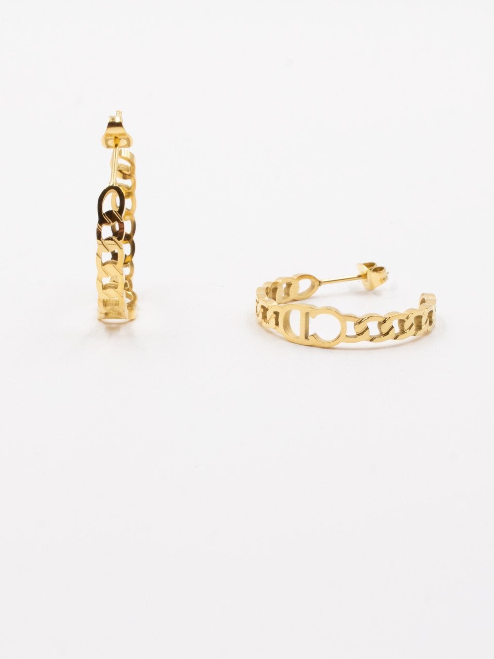 حلق ديور مدور حلق dior ذهبي