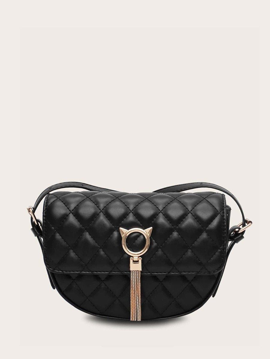 شنطة مبطنة بمربعات اسود شنط وحقائب شنط اسود