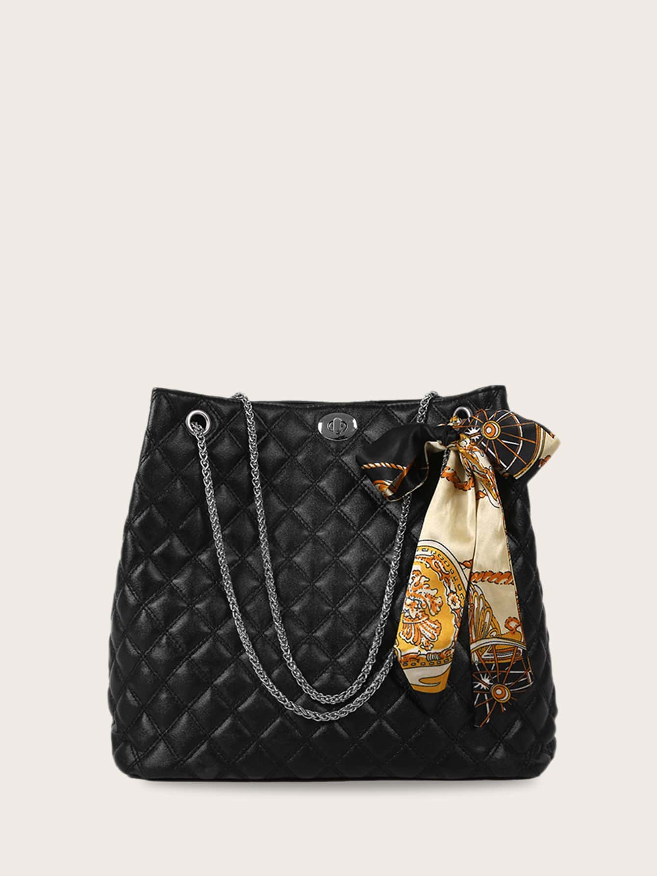 حقيبة يد بوشاح ملون شنط وحقائب شنط اسود