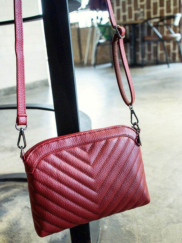 حقيبة يد مضلعة شنط وحقائب متوفر 4 لون عنابي